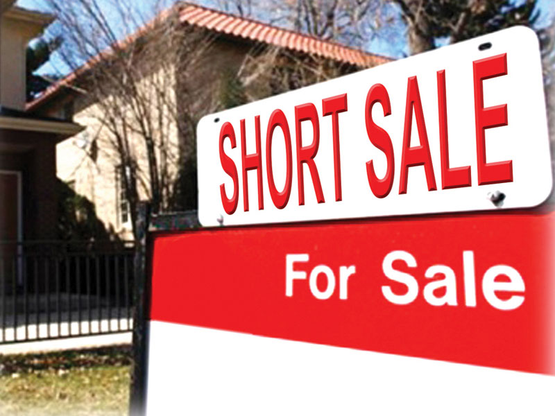 Short sale home for sale sign